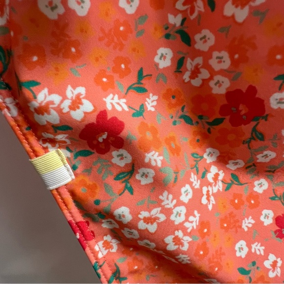 Summersalt Deep V Halter Swimsuit Size 6 in Orange Floral - Picture 12 of 15